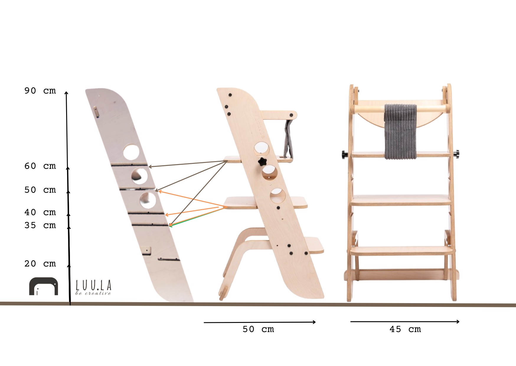 Tour d'apprentissage Louis - Chaise haute évolutive 3-en-1 – Image 6